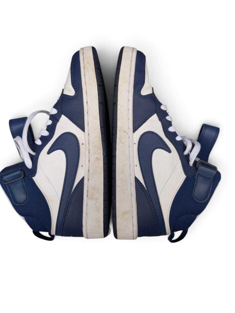 Nike Men’s High-Top Sneakers in Navy and White - Picture 2 of 5